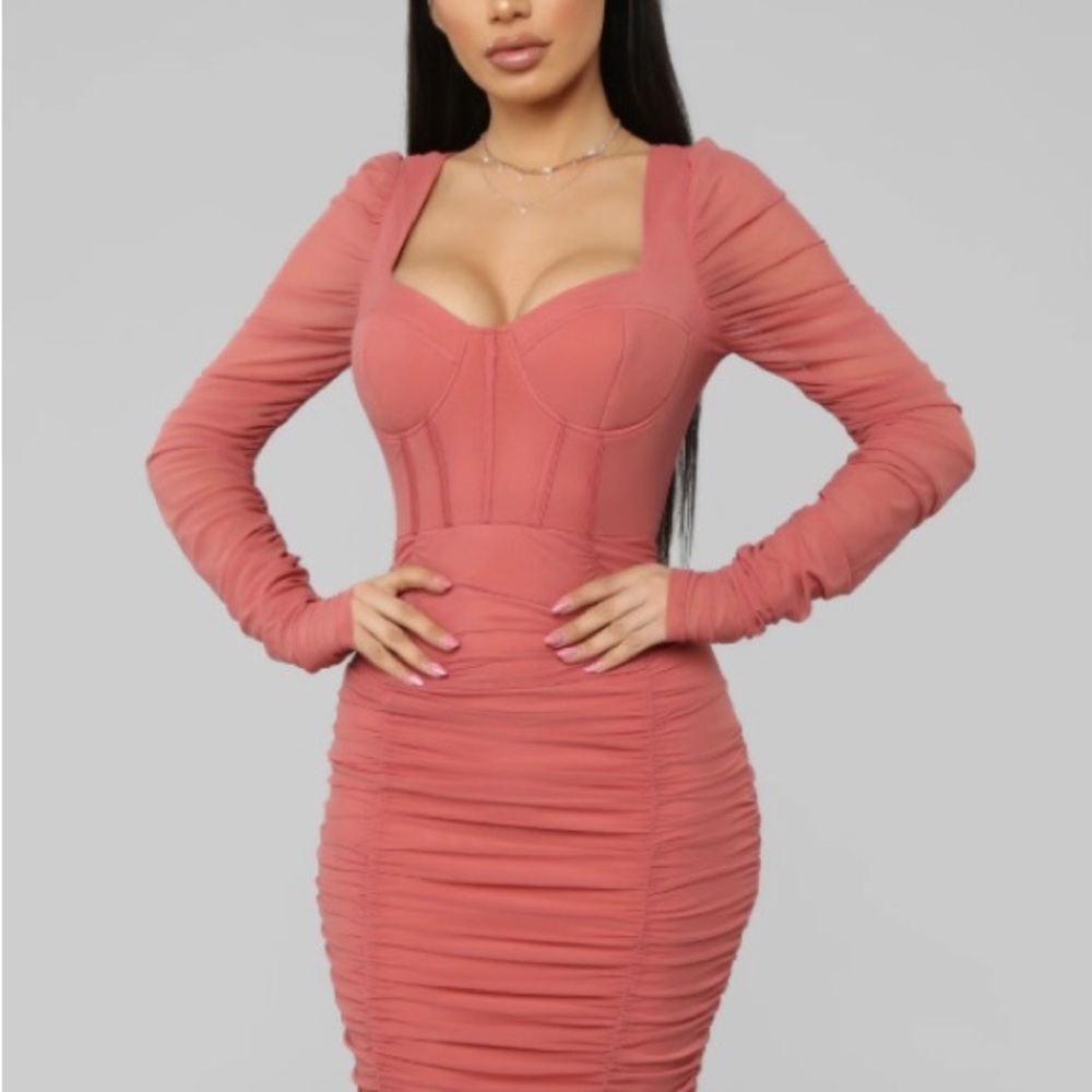 Fashion Nova Ruched Dress